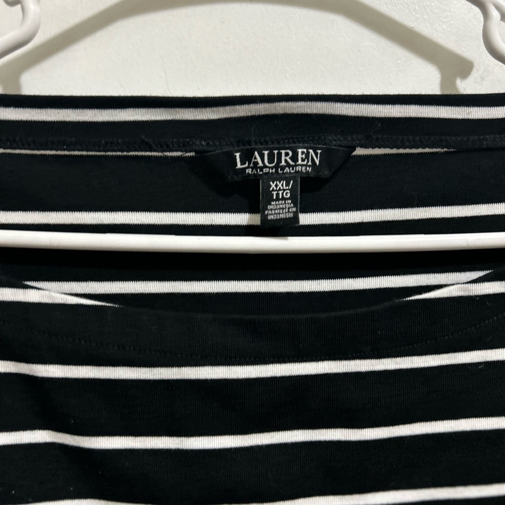 Lauren Ralph Lauren Monochrome Striped Tee